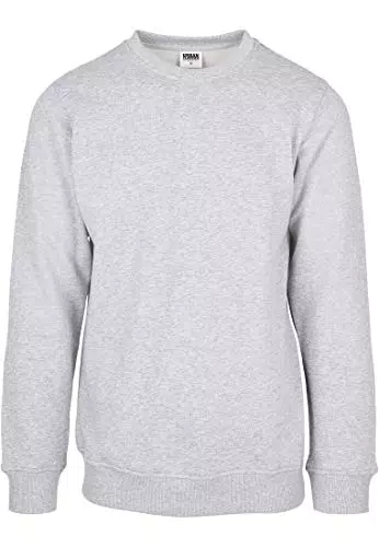 Urban Classics Organic Basic Crew Felpe, Grigio