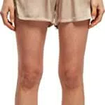 URBAN CLASSICS Pantaloncini Donna Eleganti in Raso a Vita Alta
