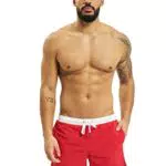 Urban Classics Retro Swimshorts Pantaloncini, Colore: Rosso