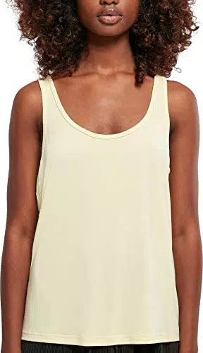 Urban Classics Top Donna in Jersey, Canotta Smanicata da Donna con Scollo Largo