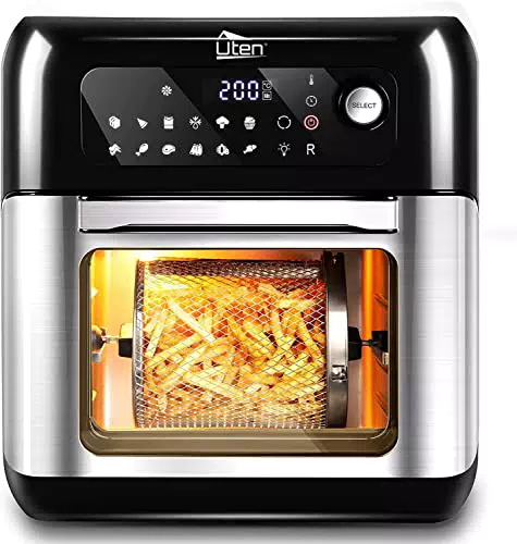 Uten Friggitrice ad Aria 10 Litri, 12 in 1 Forno ad Aria Calda con LED Touch Screen