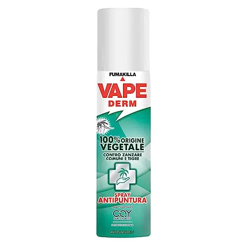 Vape Derm 100% Vegetale Repellente Zanzare, 75ml