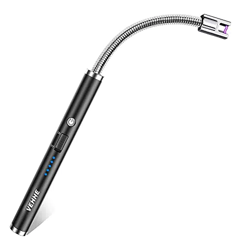 Accendigas USB Ricaricabile con collo flessibile, nero