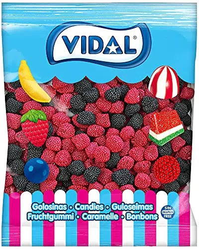 Vidal Golosine, ore di Zarza. Caramello in gomma rossa e nero. Confezione da 1 kg