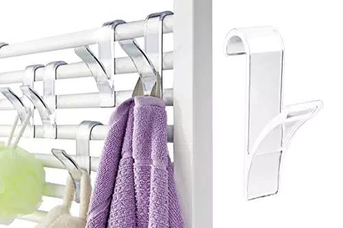 WENKO Gancio Scaldasalviette Transparente - Set 6 Pezzi