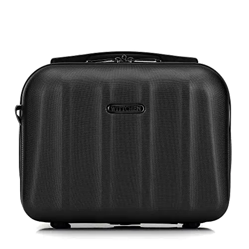 WITTCHEN Necessaire da viaggio Valigia da viaggio Bagaglio a mano Valigia cabina Valigia in Policarbonato Serratura a combinazione Cruise Line Beauty case Nero