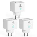 Woox Presa Intelligente con Monitoraggio del consumo di Energia, 3 Pezzi
