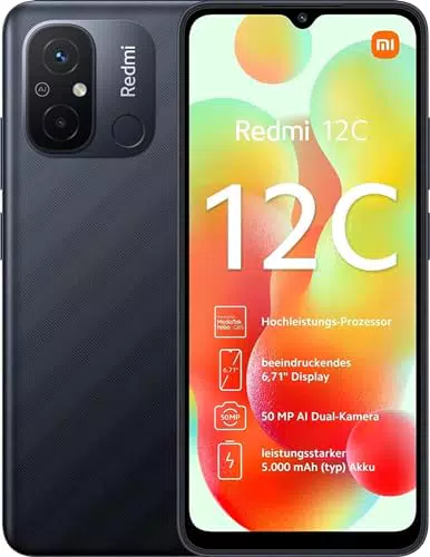 Xiaomi Redmi 12C 4GB+128GB Graphite Gray Sbloccato Senza Branding