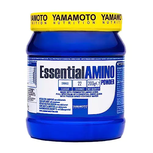 YAMAMOTO NUTRITION Essential AMINO POWDER 200 gr, Integratore di Amminoacidi Essenziali Fermentati EAA e Ramificati BCAA 2:1:1