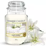 YANKEE CANDLE Candela Profumata In Giara Grande, Soffici Asciugamani