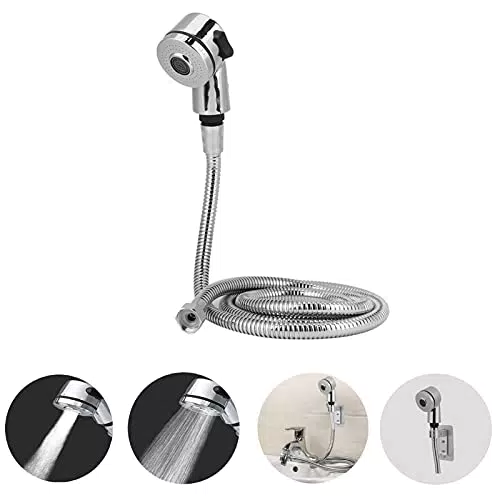 Ymiko Set Soffione Doccia per Lavandino, Lavello Braccio doccia Deviatore Set adattatore convertitore rubinetto per lavare i capelli o animali domestici per Cucina Bagno
