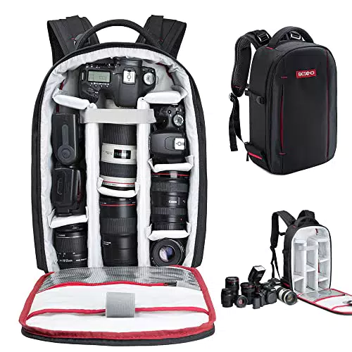 Zaino per Fotocamera Professionale Beschoi Zaino Macchina Fotografica Borsa Foto Impermeabile Porta Reflex Laptop Canon Nikon Treppiede Accessori