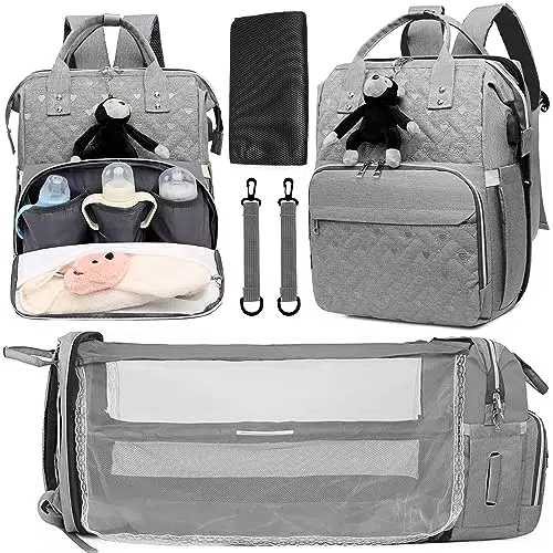 ZIOSINM Zaino Fasciatoio Borsa Fasciatoio Multifunzionale Grande Dimensioni con Borsa Isolata