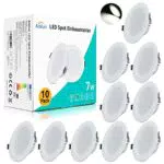 10 Faretti Led da Incasso, Led integrati 7W, 6500K 700 Lumen