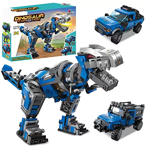 3 in 1 Dino Camion Blocco di costruzione Set Costruire un T-Rex