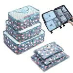 6 Pezzi Organizer Valigia，Sistema di Cubo di Viaggio Cubo di Viaggio per i Bagagli Organizzatore Valigia Cubi di Imballaggio Cubi di Imballaggio Impermeabile，per Viaggio Bagagli