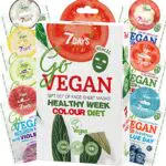 7Days Set Regalo di Maschere Viso per la Cura della Pelle Vegane - Set di Maschere Viso Biologiche Idratanti