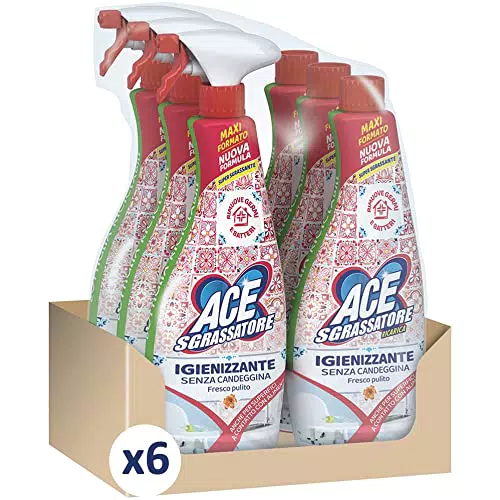 ACE Spray Sgrassatore Igienizzante + Ricarica, Senza Candeggina