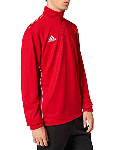 adidas Core18 Tr Top Felpa., Uomo, Power Red/White.