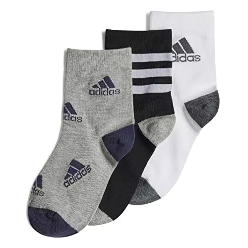 adidas HN5736 LK SOCKS 3PP Calzini black/white/medium grey heather KL