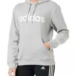 adidas IC6884 W Lin FT HD Maglia Lunga Medium Grey Heather/White S