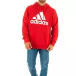 adidas IC9365 M BL FT HD Felpa con Cappuccio Better Scarlet XL