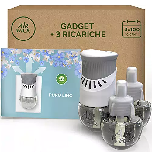 Airwick Diffusore Elettrico di Oli Essenziali, 1 Diffusore + 3 Ricariche