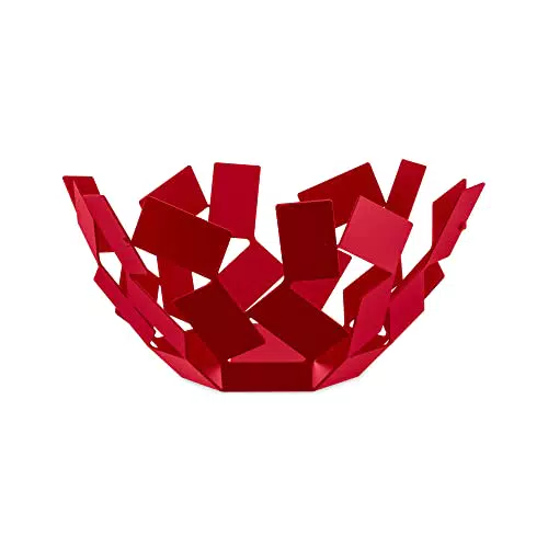 Alessi La Stanza dello Scirocco MT02 R - Fruttiera in Acciaio Colorato con Resina Epossidica