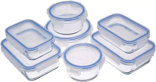 Amazon Basics - Contenitoris per alimenti, in vetro