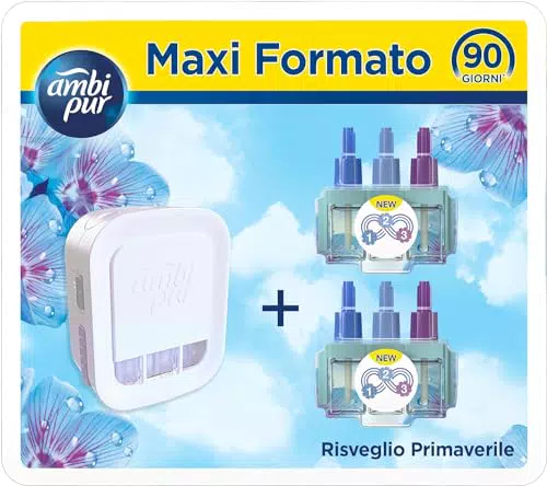 Ambi Pur Profumatore per Ambienti, 1 Diffusore Elettrico Ambiente e 2 Ricarica