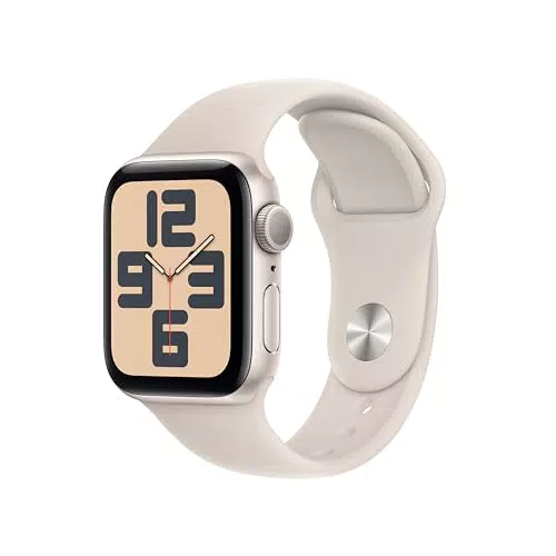 Apple Watch SE GPS 40 mm Smartwatch con cassa in alluminio color galassia e Cinturino Sport galassia - S/M. Fitness tracker