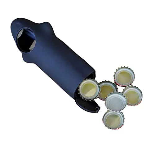 Apribottiglie con contenitore portaoggetti, colore nero