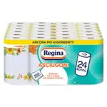Asciugoni Regina Carta Cucina, Confezione da 24 Rotoli a 2 veli