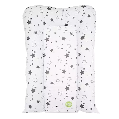 babyCalin Fasciatoio Fiocchi di Neve Stelle Grigie 50 x 70 cm