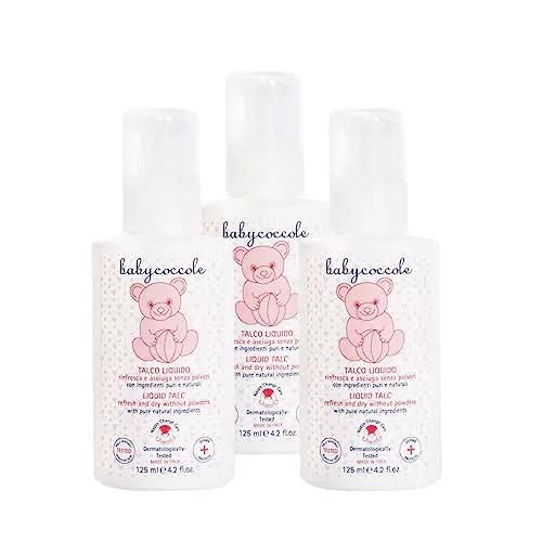 Babycoccole KIT 3 PEZZI TALCO LIQUIDO BAMBINI. Talco non talco