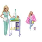 Barbie Carriere Playset Pediatra Bambola, 2 Neonati e Accessori