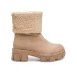 BATA Stivaletti Donna con Risvolto in Teddy e Suola Chunky, panna