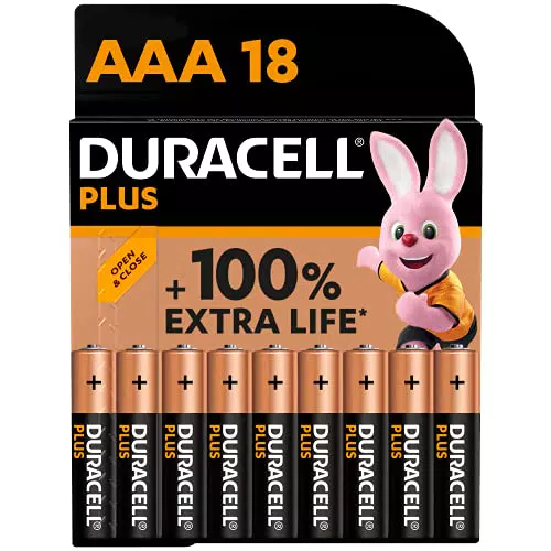 Duracell LR03 MN2400 Plus AAA, 1 Confezione da 18