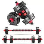 BCBIG Set di manubri corti, 3 in 1, 10/20/30 kg, per uomini e bilancieri regolabili