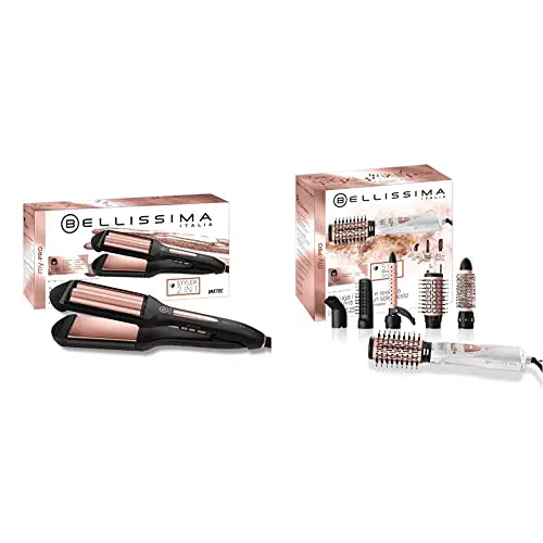 Bellissima Imetec 2 In 1 Straight&Waves Piastra per Capelli con Doppio Profilo