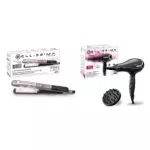 Bellissima Imetec Steam Ceramic e Argan Oil, Piastra Lisciante a Vapore & Imetec Asciugacapelli K9 2300 Asciuga e Mantiene Idratati i Capelli senza Effetto Crespo