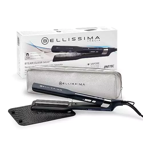Bellissima Imetec, Steam Elixir Deluxe, Piastra Professionale a Vapore