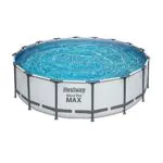 Bestway 5612Z-4 Set Piscina Fuori Terra Steel Pro MAX Rotonda da 488x122 m