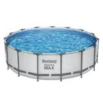 Bestway 56438-5 Set Piscina Fuori Terra Steel Pro MAX Rotonda da 457x122 cm