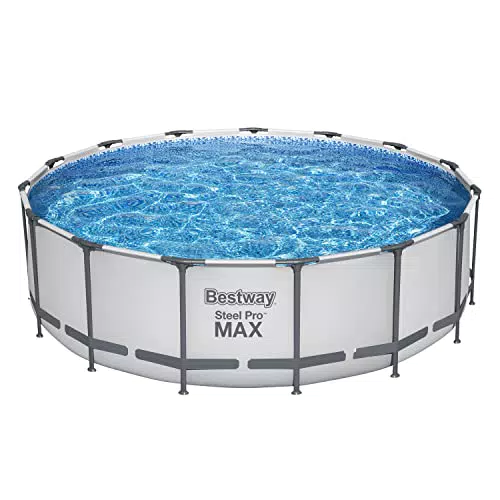 Bestway 56438-5 Set Piscina Fuori Terra Steel Pro MAX Rotonda da 457x122 cm