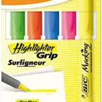 Bic Grip Penne evidenziatore Portafoglio da 5 Wallet of 5 Colori assortiti