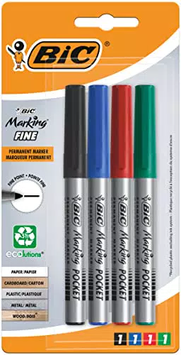 BIC Marking Fine Ecolutions - Pennarelli indelebili a punta conica fine