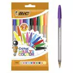 BIC Penne a Sfera, Cristal Multicolor, Colori Assortiti