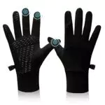 BLUEVER Guanti da Corsa, Guanti Invernali Antivento Touchscreen Guanti Sportivi Caldi Antiscivolo Idrorepellenti per Uomo Donna