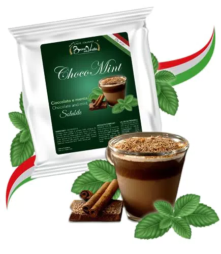 BOCCA DELLA VERITA - Cioccolato alla Menta Bevanda Solubile a base di Cacao in Polvere e Menta in Busta da 500G Idea Regalo
